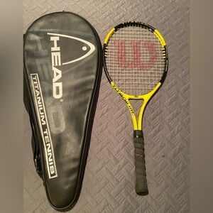 Wilson Titanium 3 Soft Shock Yellow and Black Tennis Racket with Case